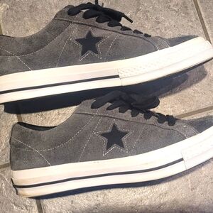 Converse One Star Low Top Sneakers in Gray and Black